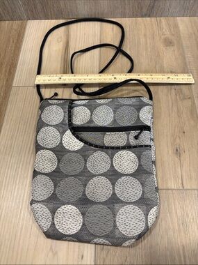 Maruca City Girl Gray Polka Dot Crossbody Tapestry Bag Lightweight Everyday
